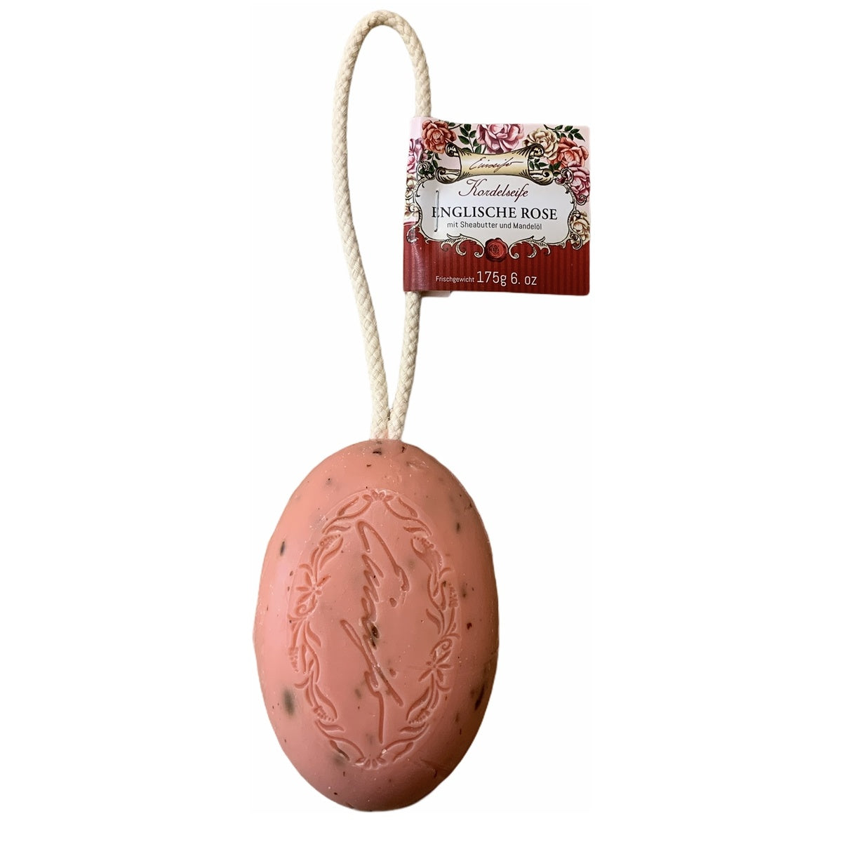 Kordelseife Englische Rose mit Sheabutter 175g
