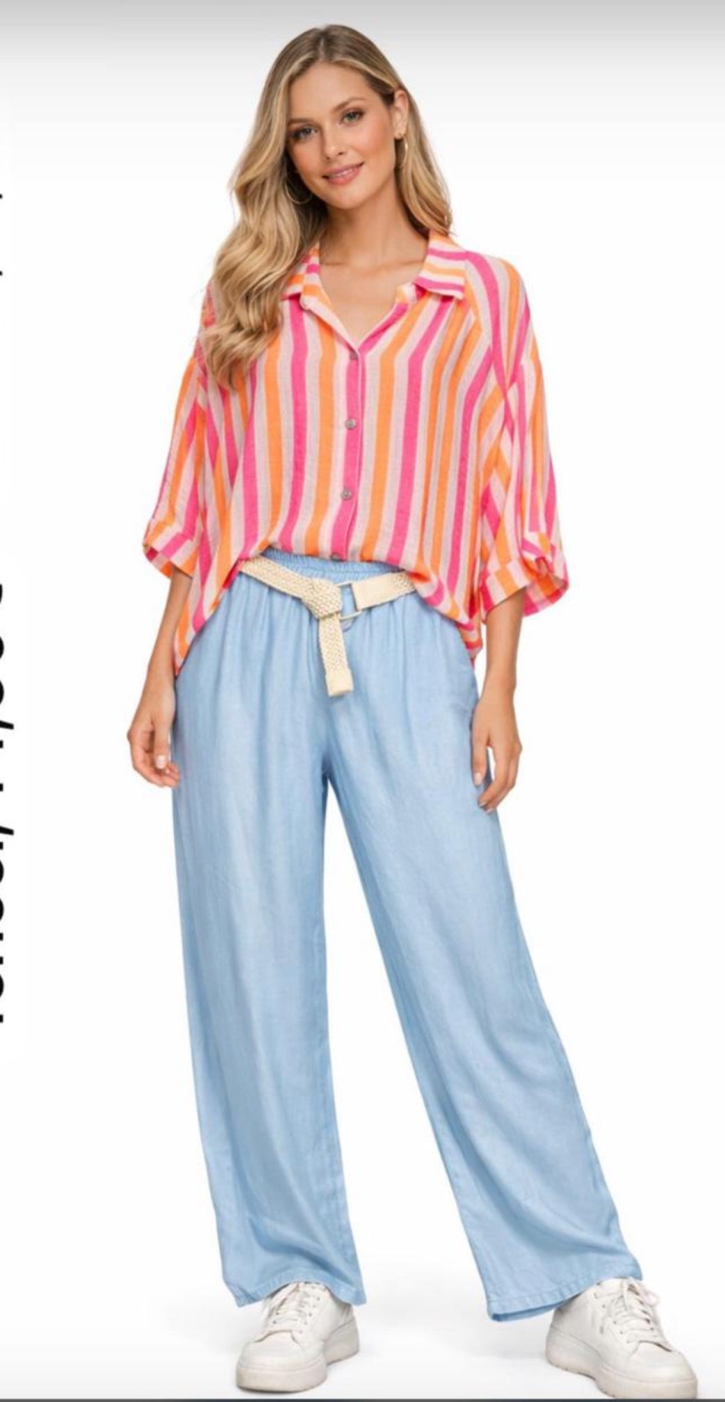 Gestreiftes Musselinhemd