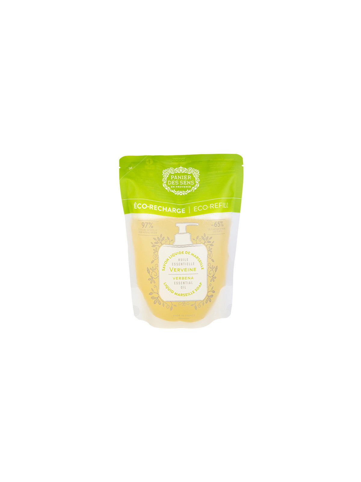 PANIER DES SENS Öko-Nachfüllpackung Marseiller Flüssigseife Verbene vitalisierend 500ml (vegan)