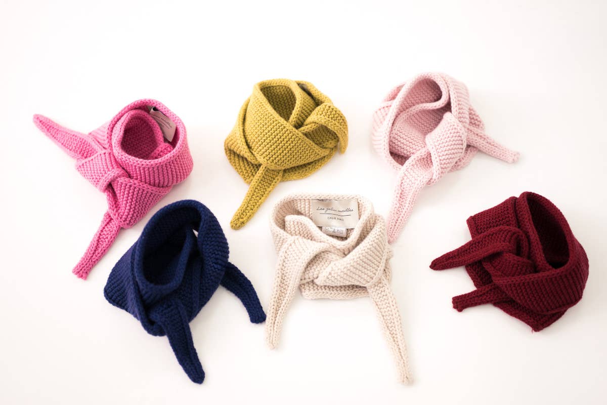 Kleines Dreieckstuch « Sophie »: Koralle