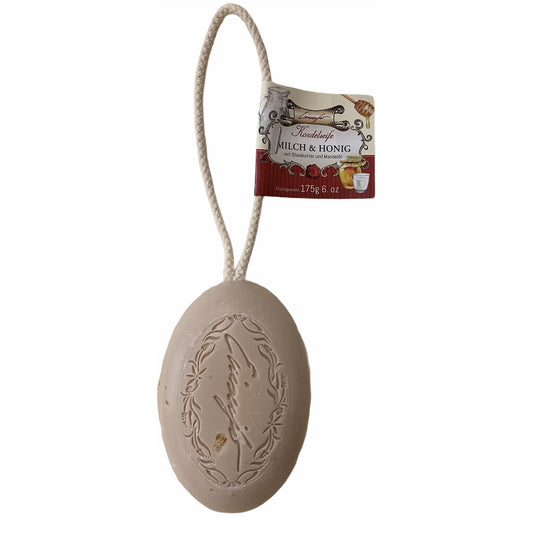 Kordelseife Milch und Honig mit Sheabutter 175g