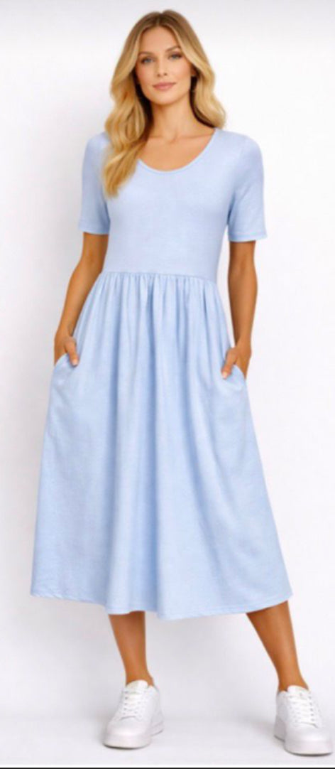 Baumwollkleid in hellblau