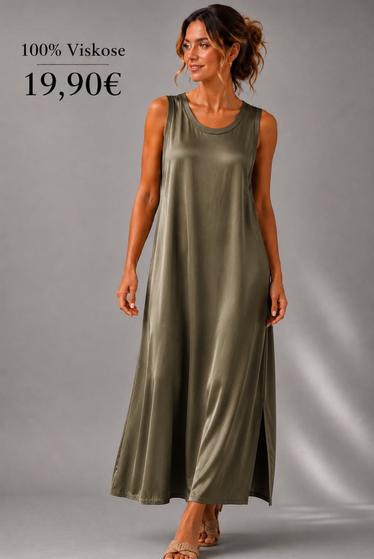 Maxikleid dunkelgrün