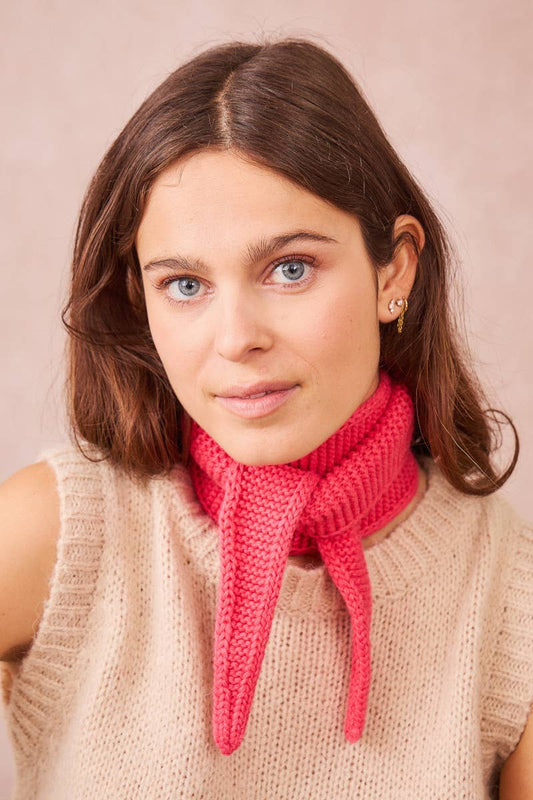 Kleines Dreieckstuch « Sophie »: Koralle