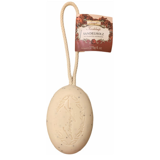 Kordelseife Sandelholz mit Sheabutter und Mohn 175g