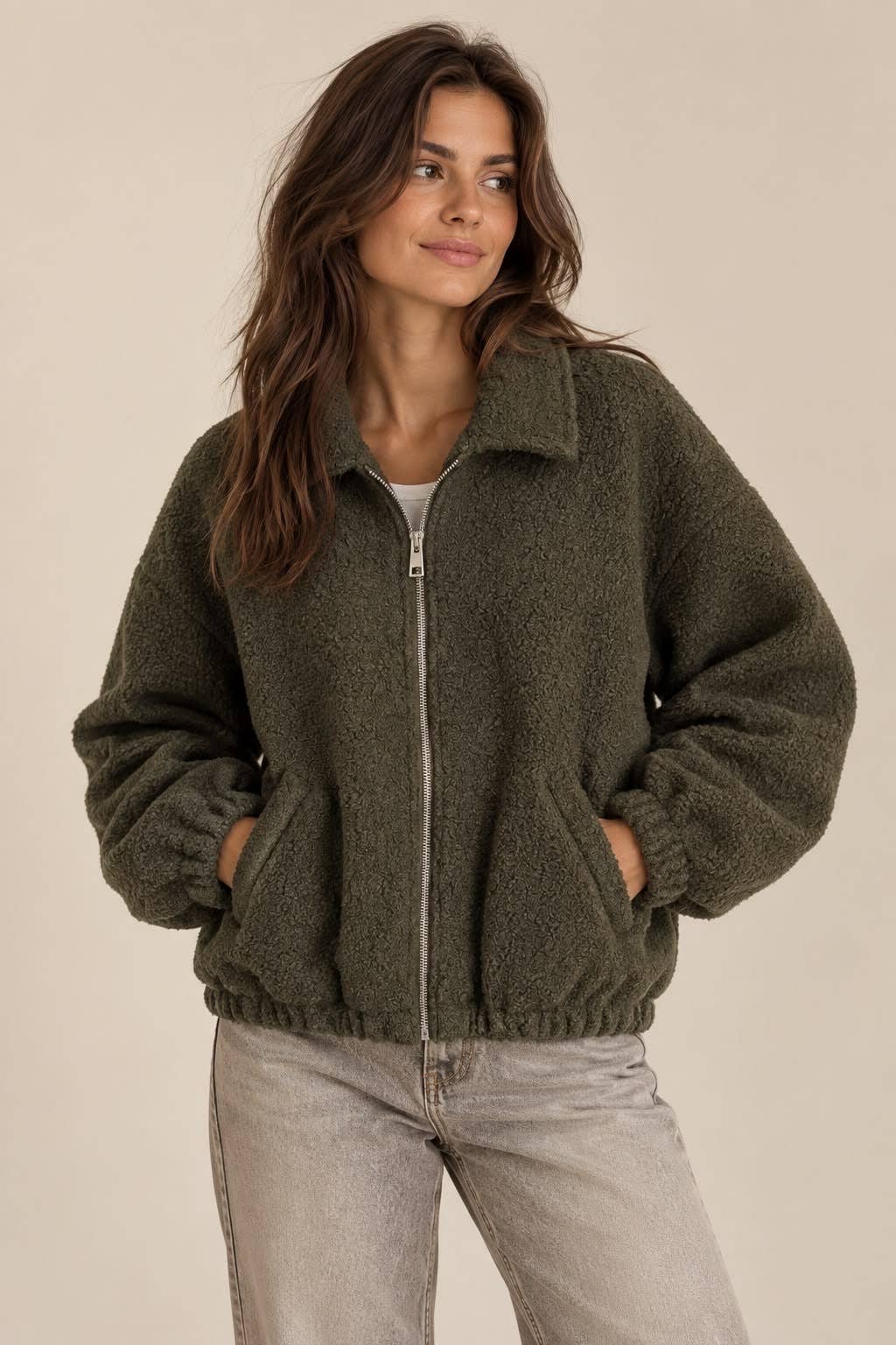 Kuschelige Teddyjacke One Size (36-42)