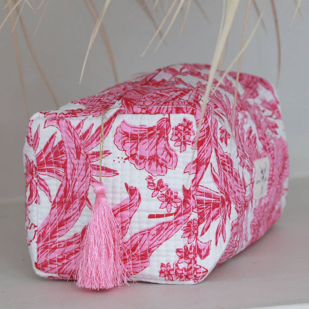 Blockprint Kulturtasche Fez Tropic Pink M